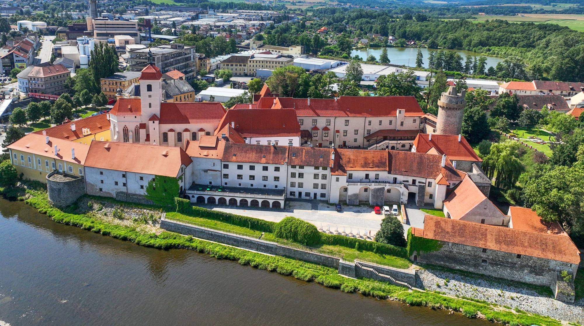 Letecký pohled na hrad