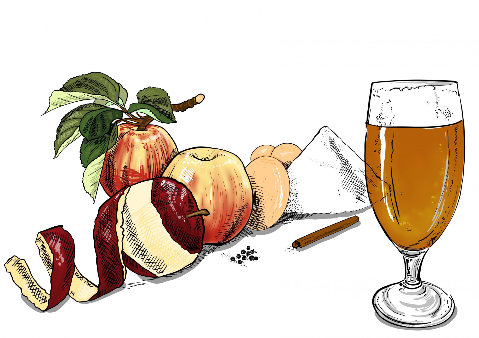 Smažená jablka v pivním těstíčku